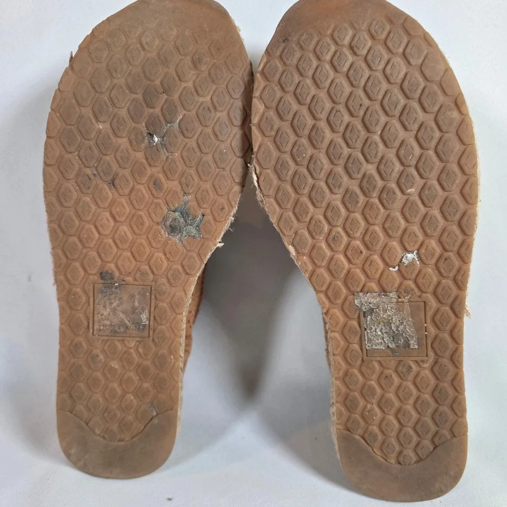 Dolce Vita Jhenee Tan Suede Espadrille Platform Sneakers Womens 9 Chunky Chain